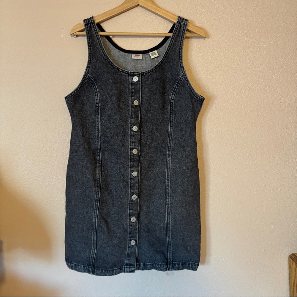 Levi's Charcoal Sleeveless Denim Top
